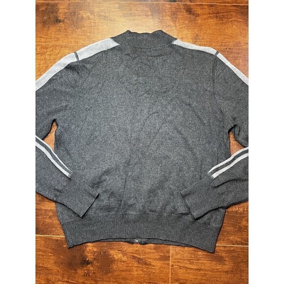 LEIMERE Full Zip Long Sleeve Sweater Gray Sz Large - Picture 4 of 5